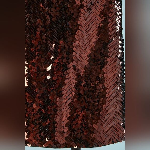 CHLOÉ See by Chloe Sequin Skirt Bronze Pencil $1300 Small - Picture 13 of 14